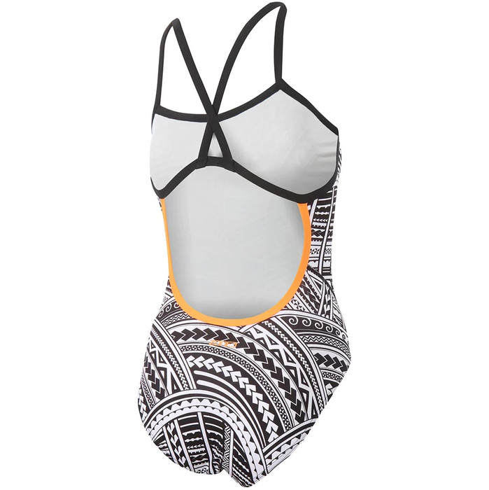 2024 Zone3 Womens Kona Speed Strap Back Swim Costume SW21WCSBKS101 - Black / White